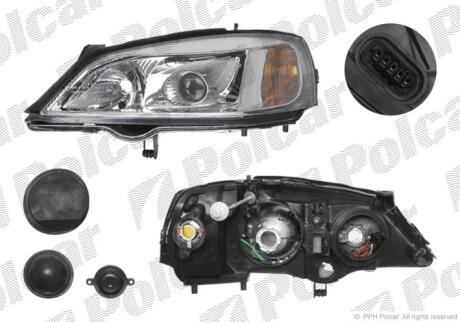Фара основная левая D2S, H7, W5W Polcar 5508099E