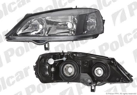 Фара основная левая H7, HB3, PY21W, W5W Polcar 550809NE