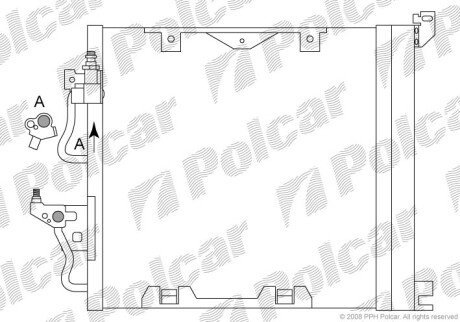 Радиатор кондиционера (Конденсатор) с осушителем Polcar 5509K84X