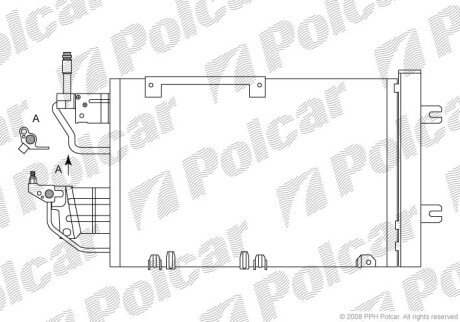 Радиатор кондиционера (Конденсатор) с осушителем Polcar 5509K8C5