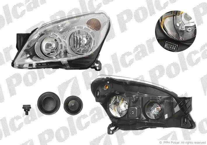 Фара основная левая H1, H21W, H7, W5W Polcar 551009-H (фото 1)