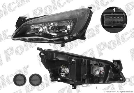 Фара основная левая H7, LED Polcar 551109CEUA