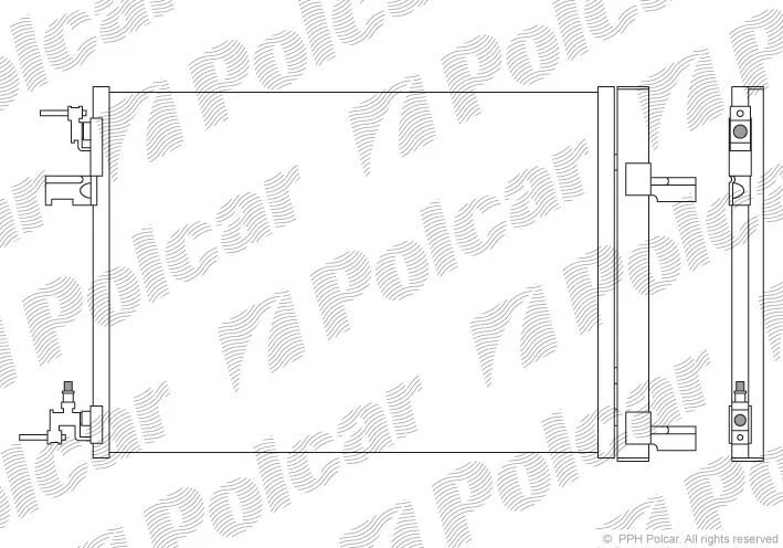 Радиатор кондиционера (Конденсатор) с осушителем Polcar 5511K8C1S (фото 1)