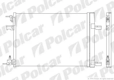 Радіатор кондиціонера (Конденсатор) з осушувачем Polcar 5511K8C1S
