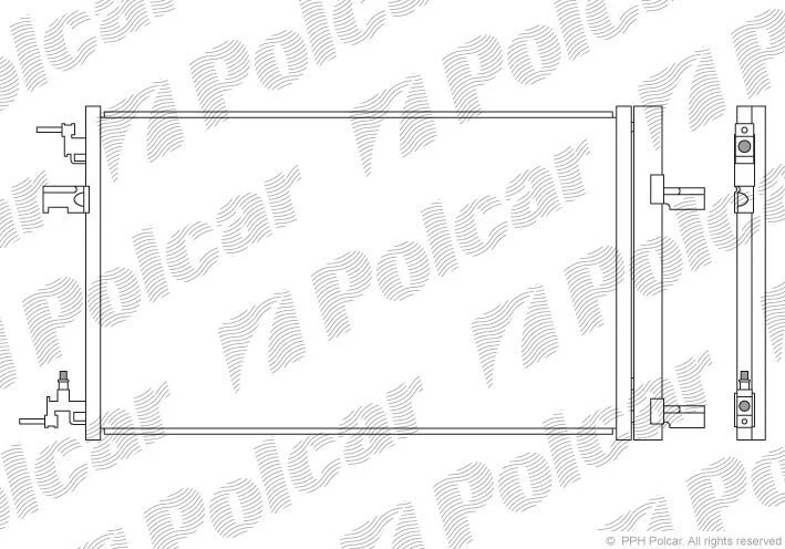 Радиатор кондиционера (Конденсатор) с осушителем Polcar 5511K8C2S (фото 1)