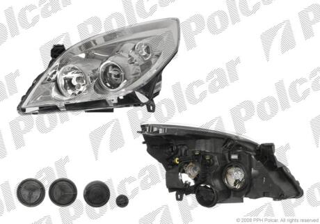 Фара основная правая H1, H7 Polcar 551910-VUA