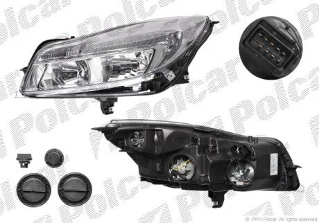 Фара основна ліва H1, H7, PY21W Polcar 552009-E