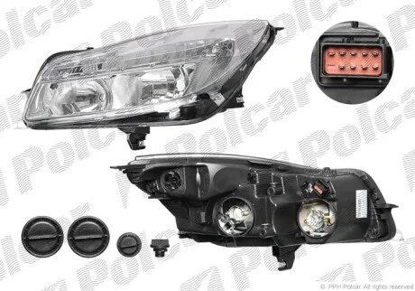 Фара основна ліва H1, H7, PY21W Polcar 552009-H