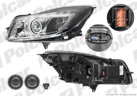 Фара основна права D1S, H11, LED Polcar 5520101H