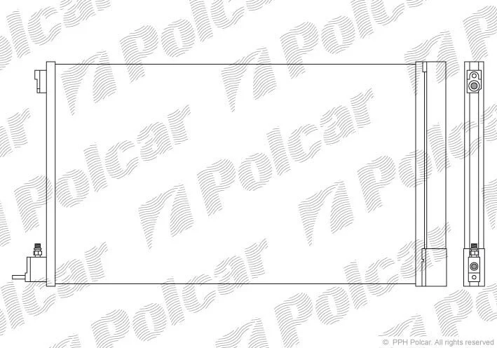 Радиатор кондиционера (Конденсатор) с осушителем Polcar 5520K8C1 (фото 1)