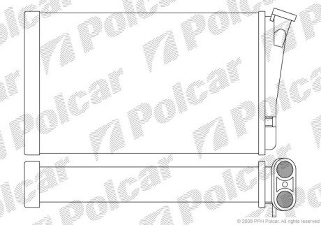 Радіатор обігрівача Polcar 5527N8-1