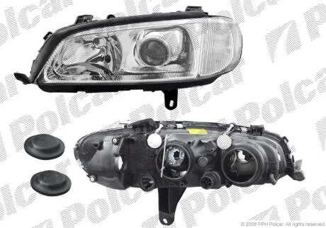 Фара основна права D2S, H7, PY21W, W5W Polcar 552810-E