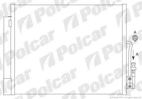 Радіатор кондиціонера (Конденсатор) з осушувачем Polcar 5546K8C1S