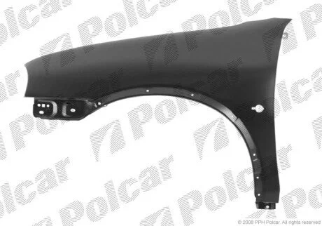 Крило спереду зліва з отвором для поворотника Polcar 555501-1