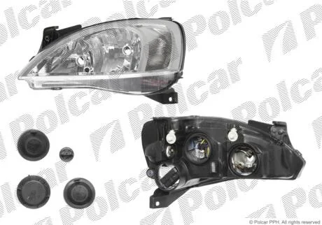 Фара основная левая H1, H7, PY21W, W5W Polcar 5556091E