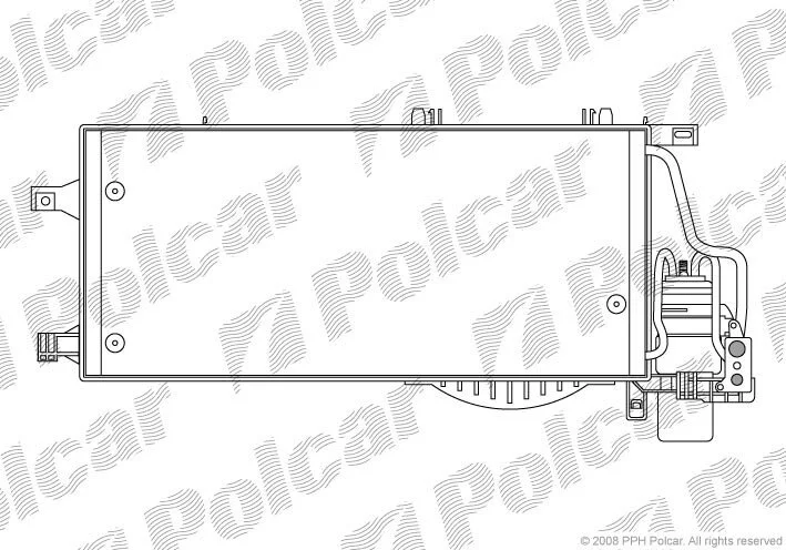 Радиатор кондиционера (Конденсатор) с осушителем Polcar 5557K8C2 (фото 1)