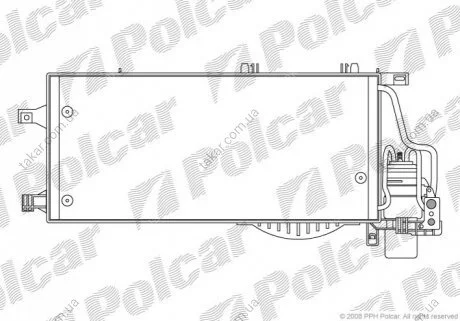 Радиатор кондиционера (Конденсатор) с осушителем Polcar 5557K8C2S (фото 1)