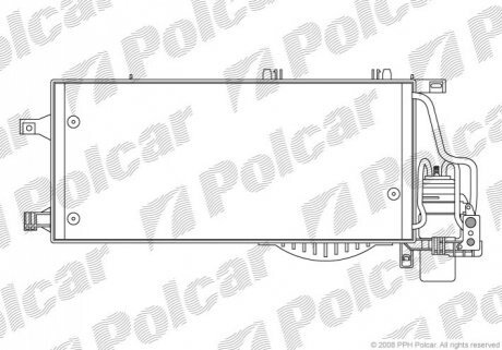 Радіатор кондиціонера (Конденсатор) з осушувачем Polcar 5557K8C2S