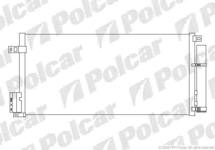 Радіатор кондиціонера (Конденсатор) з осушувачем Polcar 5558K8C2 (фото 1)