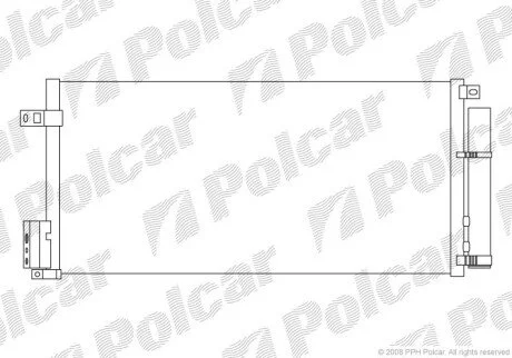 Радіатор кондиціонера (Конденсатор) з осушувачем Polcar 5558K8C2