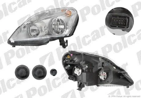 Фара основна ліва H1, H7 Polcar 556309-U