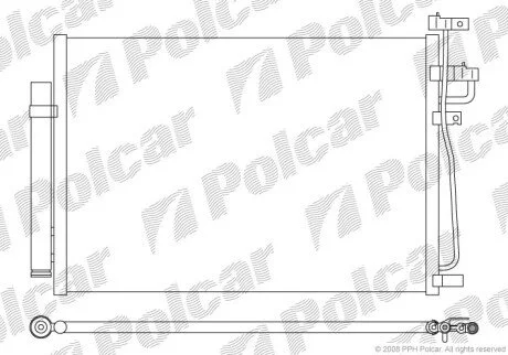 Радіатор кондиціонера (Конденсатор) з осушувачем Polcar 5565K8C2