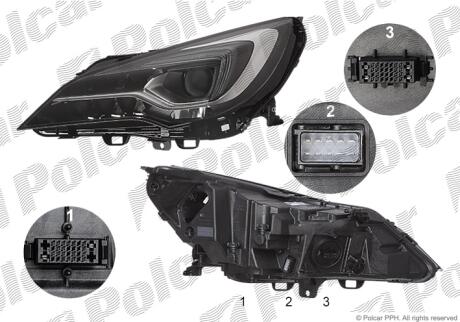 Фара основная левая LED Polcar 55C1091Z