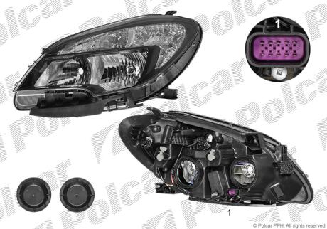 Фара основная левая H7, HB3, W21/5W, WY21W Polcar 55L1092E