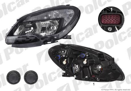 Фара основная правая H7, HB3, W21/5W, WY21W Polcar 55L1103E