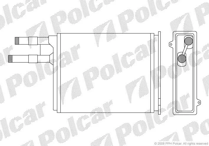 Радіатор обігрівача салону Polcar 5702N8-1 (фото 1)