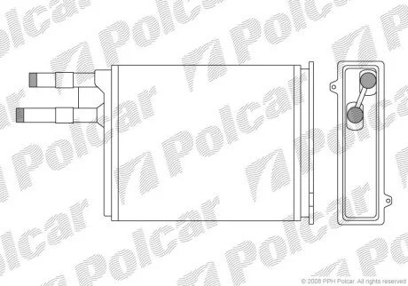 Радіатор обігрівача салону Polcar 5702N8-1