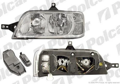 Фара основная левая H1, H7, PY21W, W5W Polcar 570409-U