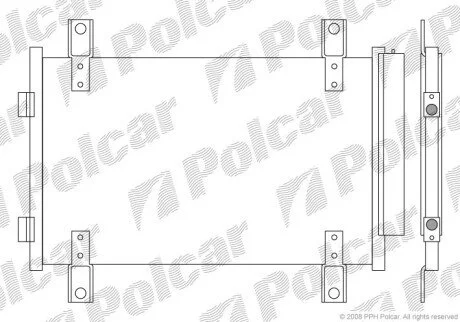 Радиатор кондиционера (Конденсатор) с осушителем Polcar 5704K81X