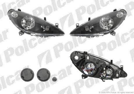 Фара основная правая, левая H1, H7 Polcar 571009HE