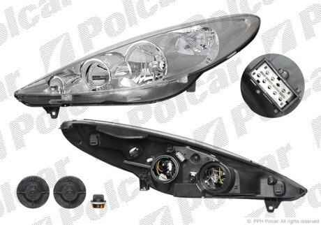 Фара основная левая H1, H7 Polcar 572009-U