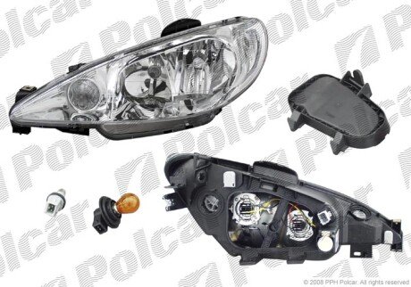 Фара основная левая H7, PY21W, W5W Polcar 5723091V