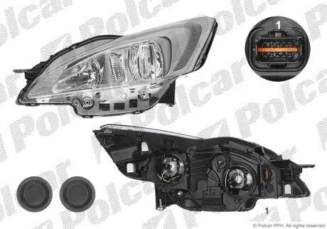 Фара основная Polcar 575609-E