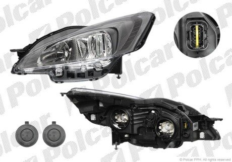 Фара основная левая H7, W5W Polcar 575609-V