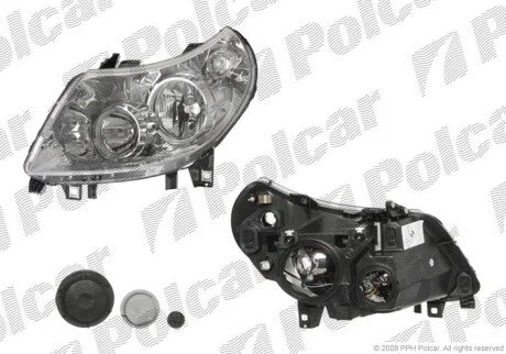 Фара основная правая H1, H7, PY21W, W5W Polcar 577010-E