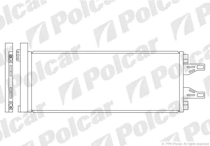 Радіатор кондиціонера (Конденсатор) з осушувачем Polcar 5770K8C2S (фото 1)
