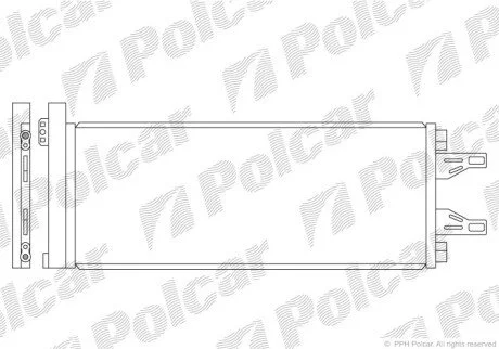 Радиатор кондиционера (Конденсатор) с осушителем Polcar 5770K8C2S