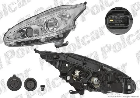 Фара основна ліва H7, PWY24W Polcar 57B1091VUC