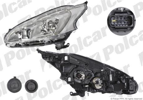 Фара основная Polcar 57B1104V