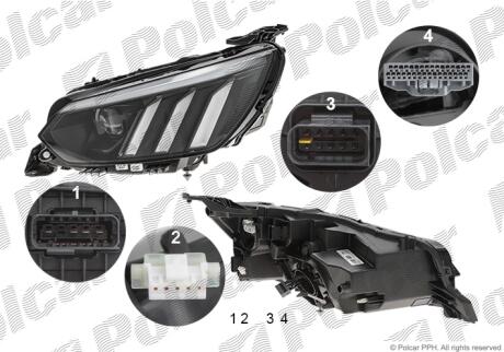 Фара основная левая LED Polcar 57B4092V
