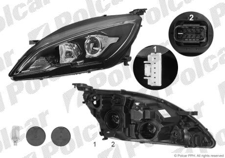 Фара основная Polcar 57C2092U