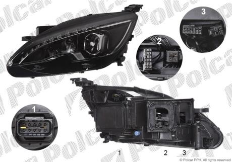 Фара основная правая LED Polcar 57C2101U