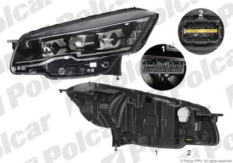Фара основная Polcar 57D1091V