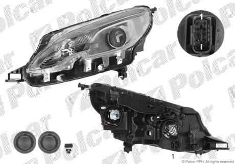 Фара основная Polcar 57L110-E