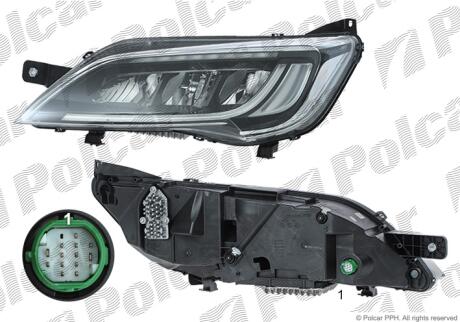 Фара основная Polcar 57N109BU