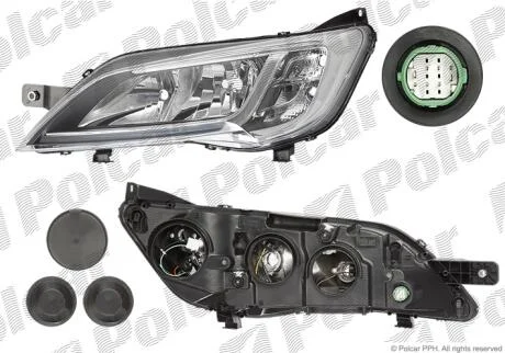 Фара основна права H7, PY21W, W21/5W Polcar 57N1101E